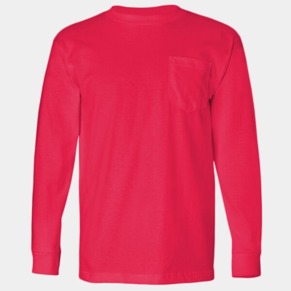 Bayside USA-Made Long Sleeve Pocket T-Shirt Thumbnail
